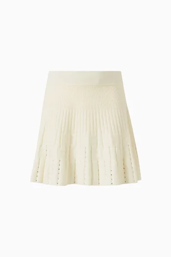Rhinestone-embellished Skirt in Viscose-knit