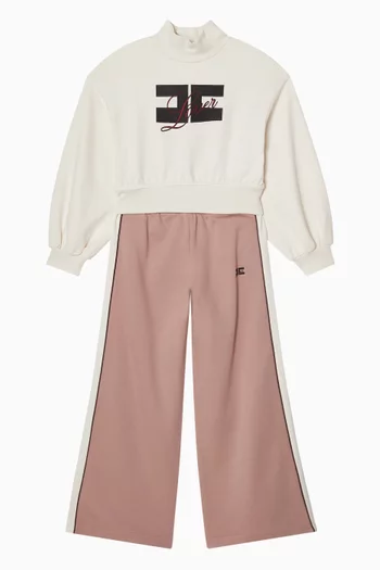 Wide-leg Sweatpants in Cotton