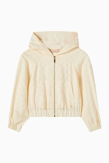 جاكيت مبطن بغطاء رأس وسحّاب