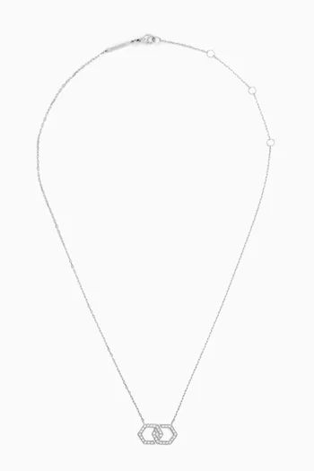 Infinity Medium Diamond Necklace in 18kt White Gold