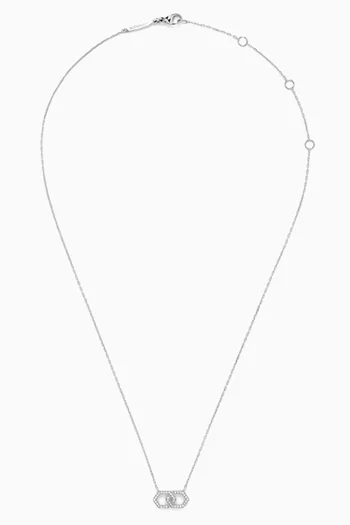 Infinity Small Diamond Necklace in 18kt White Gold