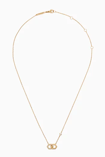 Infinity Small Diamond Necklace in 18kt Yellow Gold