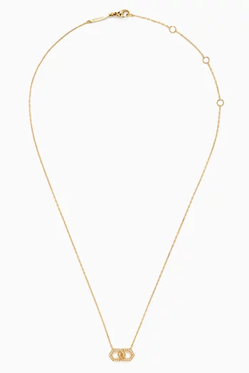 Infinity Small Diamond Necklace in 18kt Yellow Gold