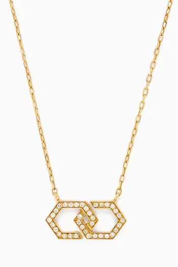 Infinity Small Diamond Necklace in 18kt Yellow Gold