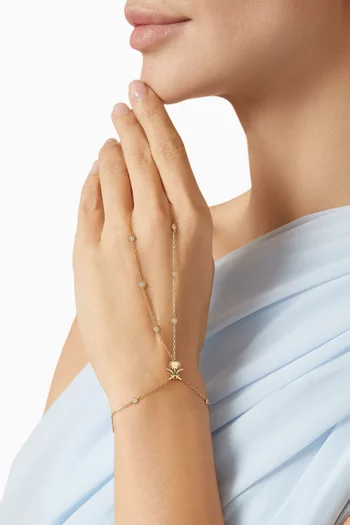 Turathi Diamond Hand Chain Bracelet in 18kt Gold