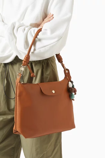 Medium Le Pliage Ceramique Xtra Hobo Bag in Leather