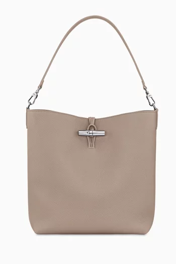 Medium Le Roseau M Hobo Bag in Leather