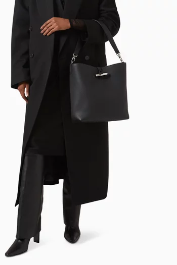 Medium Le Roseau M Hobo Bag in Leather