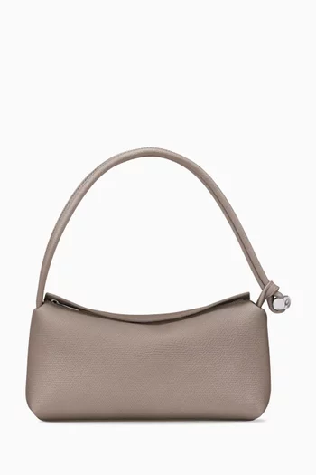 Medium Le Roseau Hobo Bag in Leather
