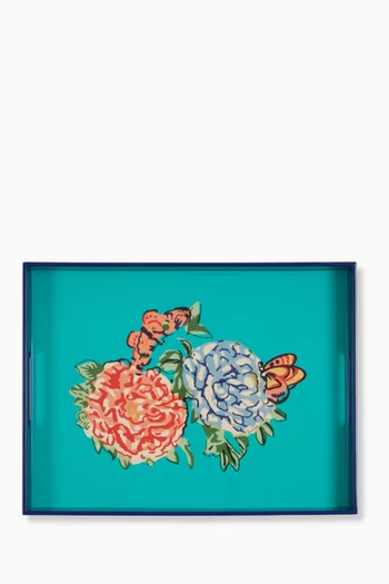Queen Flower Tray in Lacquered Wood