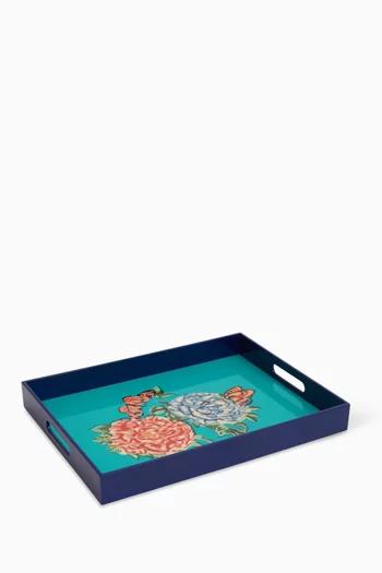 Queen Flower Tray in Lacquered Wood