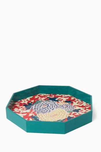 Arabesque Corolla Tray in Lacquered Wood
