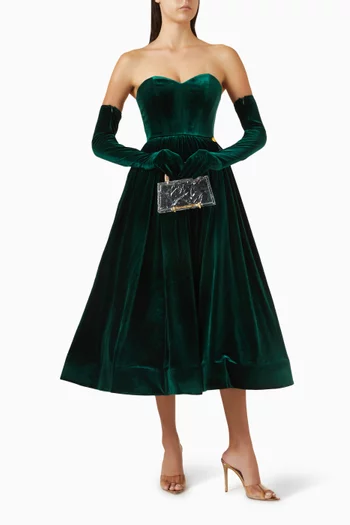 Inara Dress & Gloves in Velvet