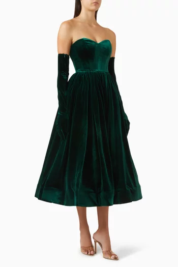 Inara Dress & Gloves in Velvet