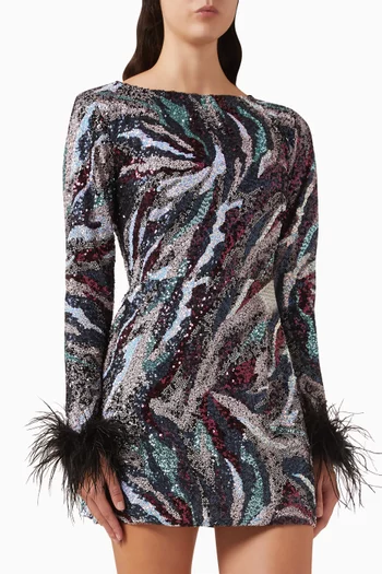 Tokyo Feather Mini Dress