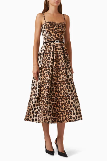 Inara Leopard Midi Dress