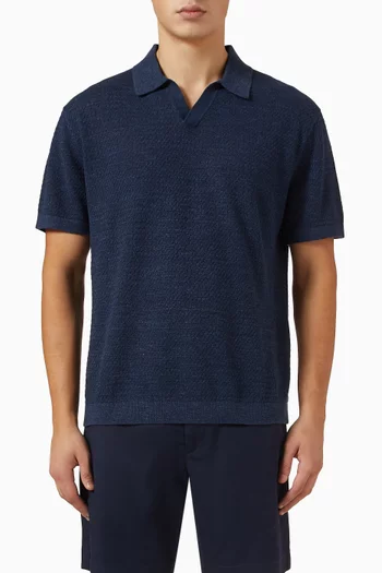 Brenan Polo Shirt in Pacific Linen