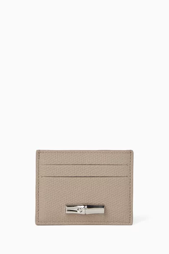 Le Roseau Card Holder in Leather
