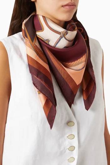 وشاح أتوت ألور حرير، 90 × 90 سم