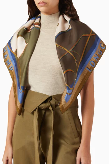 وشاح أتوت ألور حرير، 90 × 90 سم