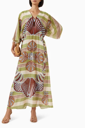 Amazonia Maxi Tunic in Cotton-silk