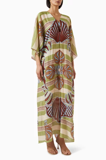 Amazonia Maxi Tunic in Cotton-silk