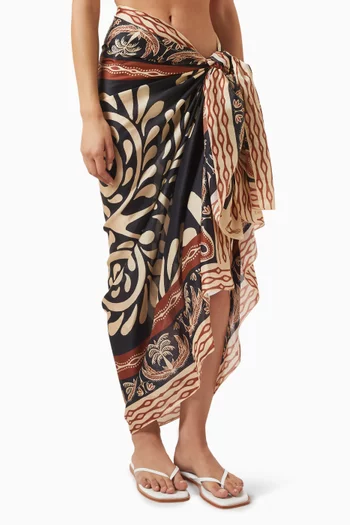 De La Falaise Sarong in Cotton-silk