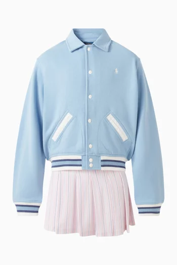 جاكيت بومبر بشعار الماركة مزيج قطن