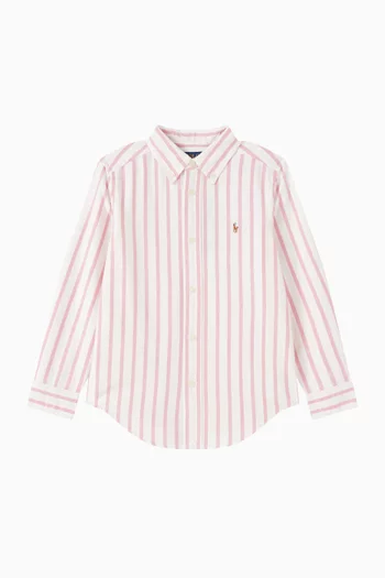 Logo Striped Shirt in Cotton