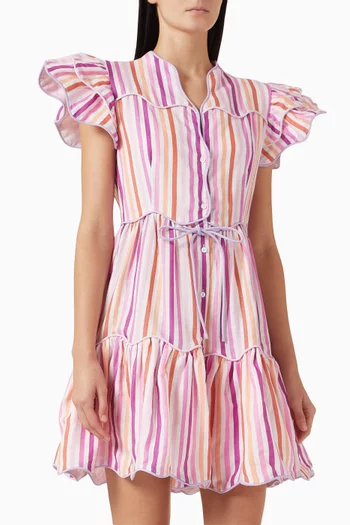 Baba Voyager Stripe Dress in Linen Blend