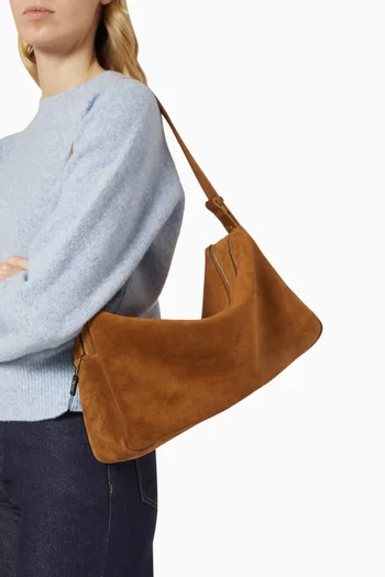 Large Trousse Shoulder Bag in Suede