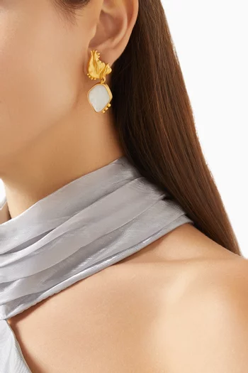 أقراط لوبا ميني نحاس مطلي ذهب عيار 21