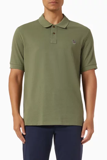 تي شيرت بولو بشعار زيبرا قطن بيكيه عضوي