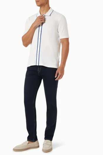 Tapered Jeans in Stretch Denim