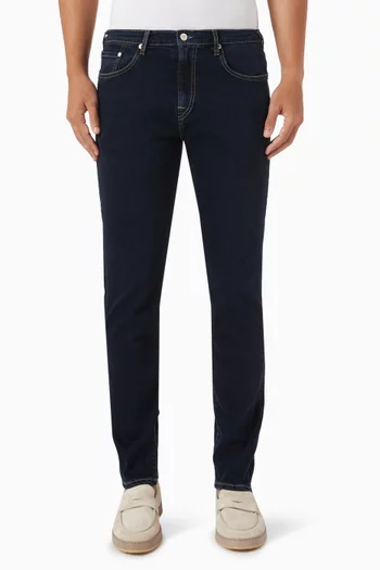 Tapered Jeans in Stretch Denim