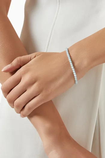 Aquamarine Bracelet in 18kt Gold-plated Brass