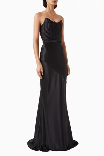 Germaine Strapless Gown in Satin