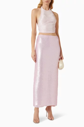 Fishscale Maxi Skirt