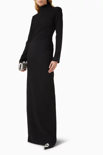 Turtleneck Backless Maxi Dress