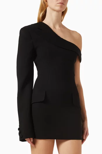 Tux Off-shoulder Mini Dress