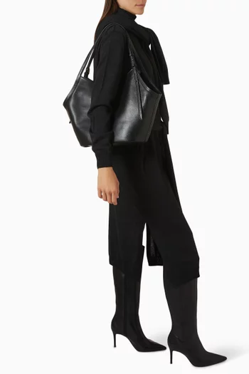 حقيبة يد ديكو توليب جلد بملمس بارز قليلًا