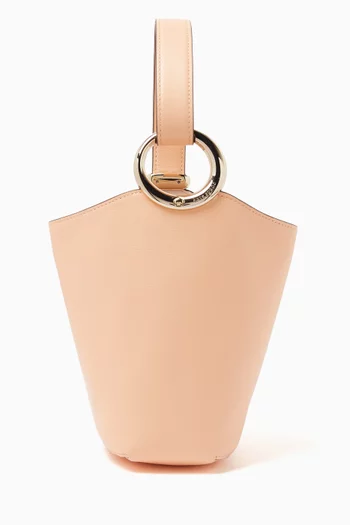 Halo Mini Bucket Bag in Glazed Leather