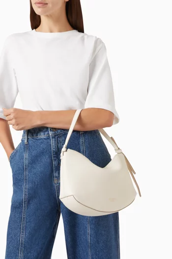 حقيبة كتف لوب جلد بارز الملمس