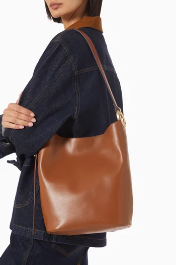 Halo Bucket Bag in Leather