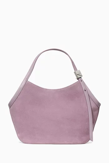 Small Deco Deco Tulip Tote Bag in Suede