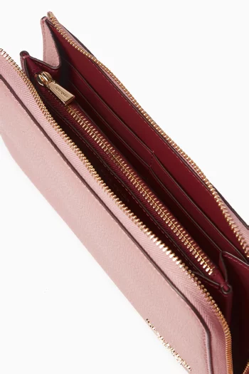 محفظة ديفن كونتيننتال بسحّاب محيط جلد