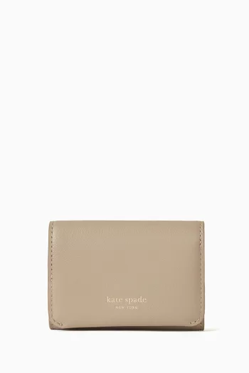 محفظة ثلاثية الطي جلد