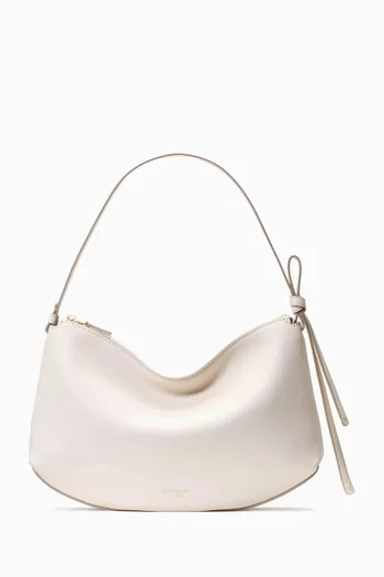 حقيبة كتف لوب كبيرة جلد بارز الملمس