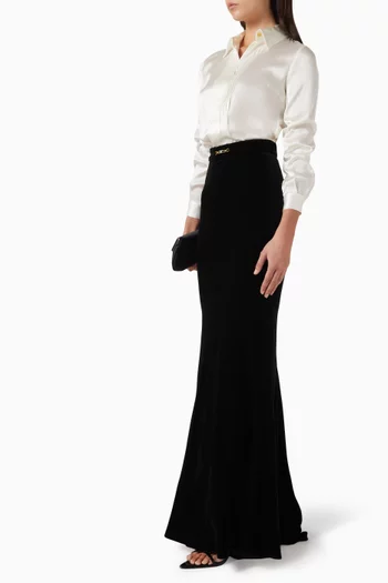 فستان توكسيدو حرير