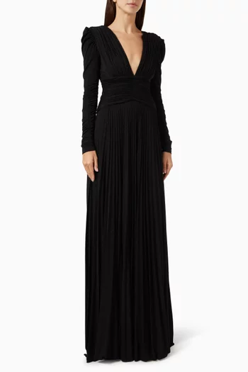 فستان طويل بطيّات لوركس جيرسيه